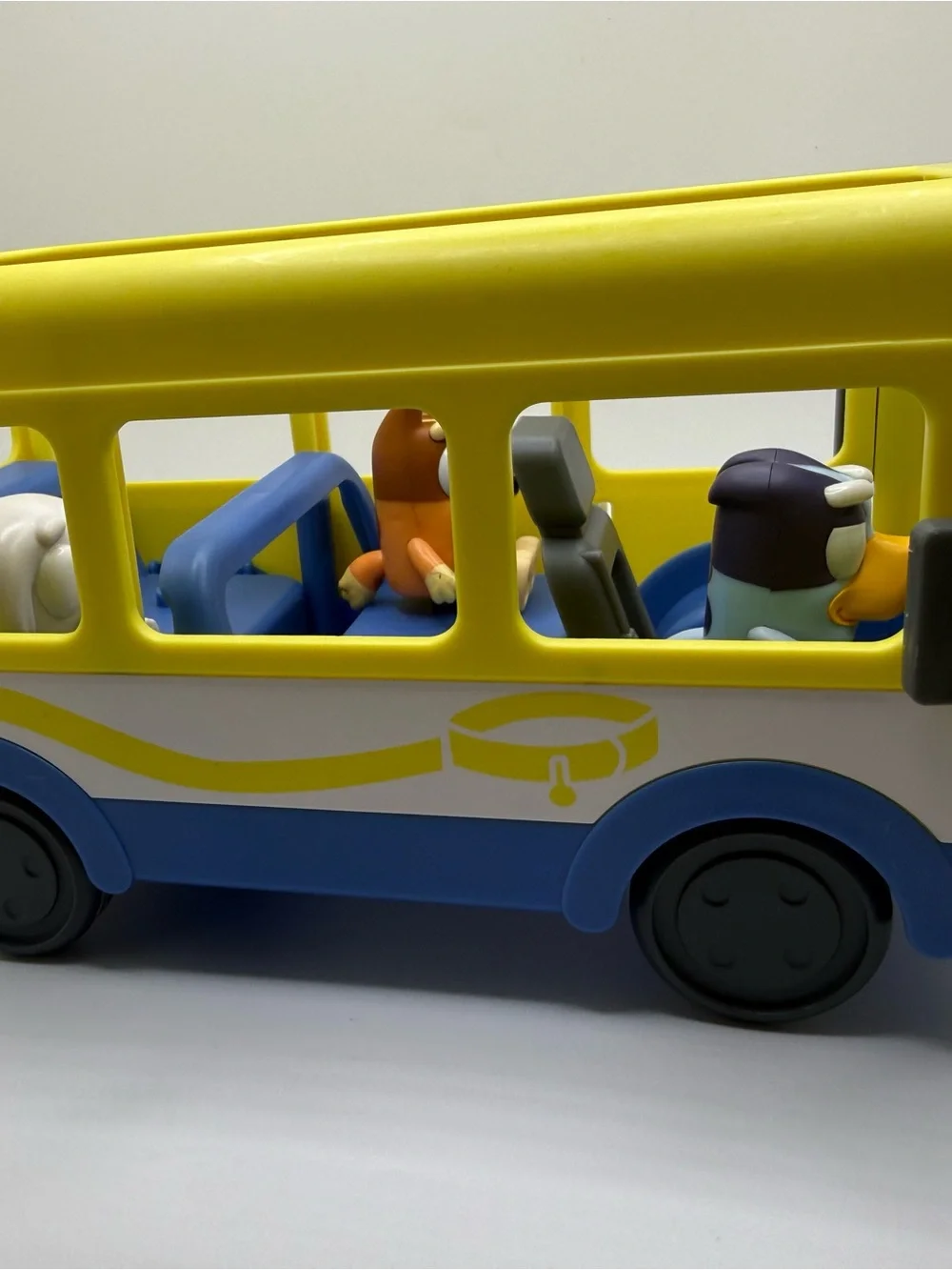 Disney Bluey Yellow Adventure Toy School Bus with Figures